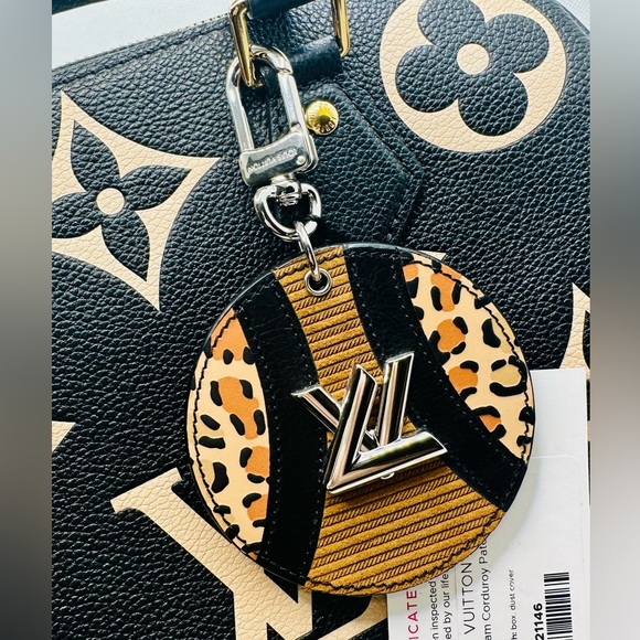 EUC Louis Vuitton Monogram Canvas Corduroy Patchwork Bag Charm - Picture 9 of 16